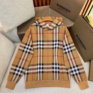 Burberry Beige Checkered Hoodie